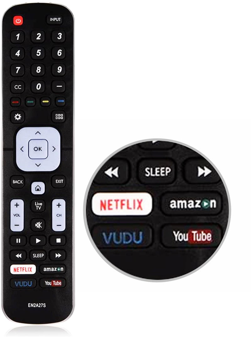 Elekpia EN2A27S Replacement Remote Control for Sharp Smart TV 55H6B 50H7GB LC-40N5000U LC-43N5000U LC-43N6100U LC-43N7000U LC-50N5000U LC-50N6000U LC-50N7000U LC-55N620CU LC-55N5300 LC-65N7000U LC-65N5200 - Image 1
